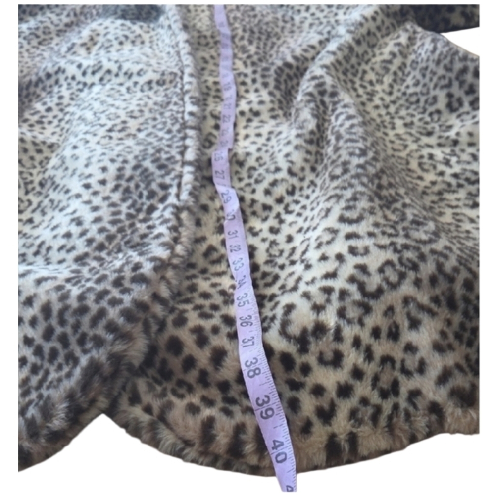 Vintage Lillie Rubin Animal Print Teddy Jacket A Line Swing Coat - Picture 6 of 7